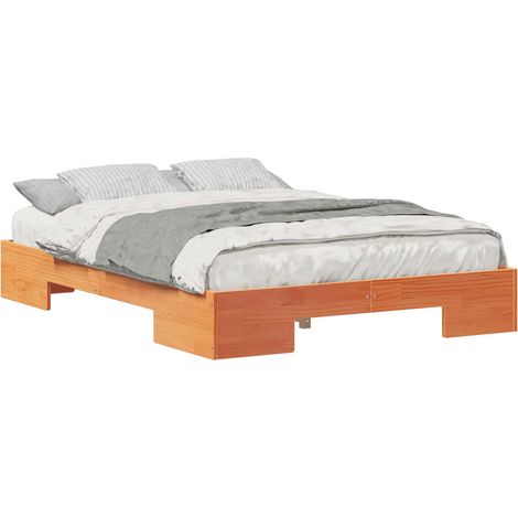 Maison Exclusive - Bettgestell Braun 140 x 190 cm