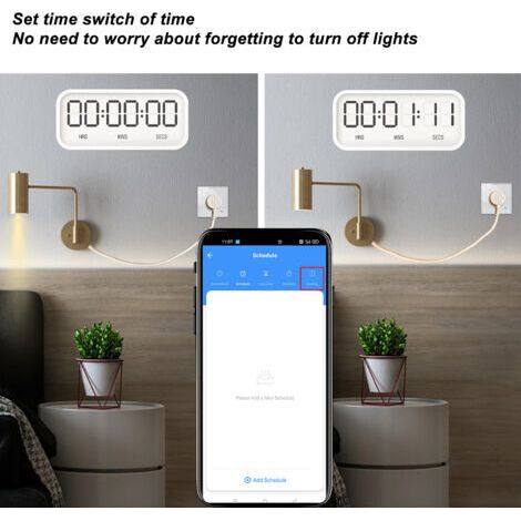 NALOOKAMIC Prise Intelligente 16A 1 Voie Panneau Mural Intelligent Blanc 95-245V-Version ZigBee (1/4)
