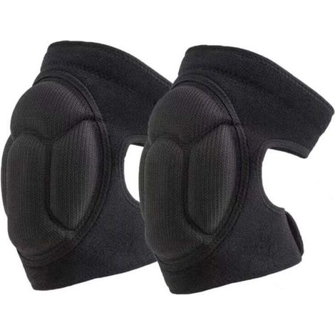 1 Paire Genouillères de Protection, Genouillère Travail Avec 3CM Mousse Coussin,Anti-collision Protege Genoux Imperméable Respirant,Jardinage Jogging Travaux,Noir,Taille:M(Tour de cuisse : 36-42 cm) (1/4)