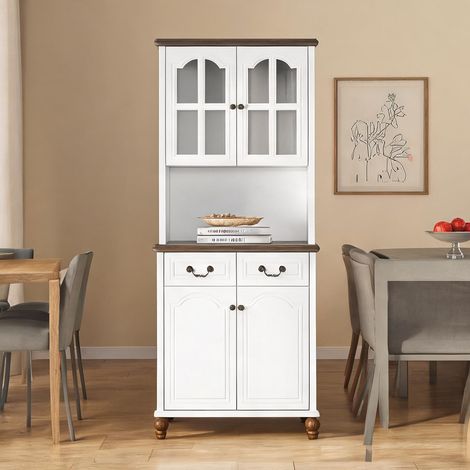 Meuble de cuisine avec rangement et fonction soft-close blanc (1/5)