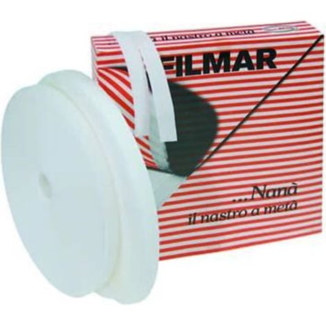 FETTUCCIA VE L CRO  BIANCA - MT 50  - mm.20 femmina adesiva -  FER 22125