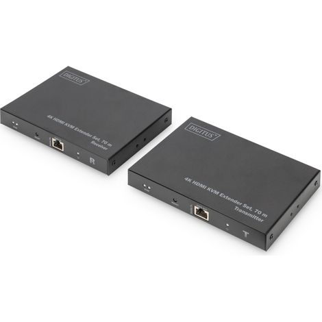 Estensore KVM HDMI 4K UHD a 70 metri con Loop-Out, Audio, compatibile HDMI 2.0 e HDCP 2.2/1.4 - Set Trasmettitore e Ricevitore DIGITUS DS-55513 (1/4)