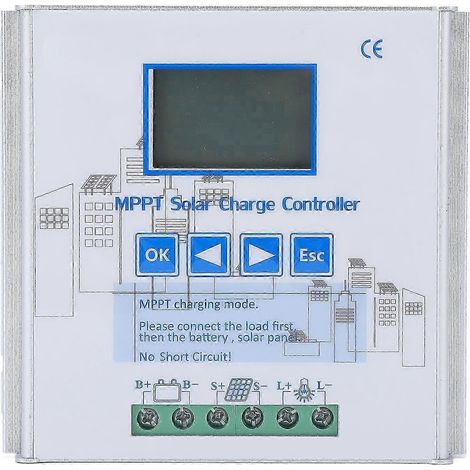 MPPT 10A 24V 48V Solarladeregler, stabile und automatische Leistung, zuverlässiger Photovoltaik-Energieregler für netzunabhängige Systeme. (1/5)