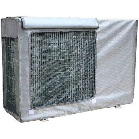 Housse imperméable pour unité extérieure de climatiseur, anti poussière et anti neige XL(90x40x70cm) Gris argent (1/5)