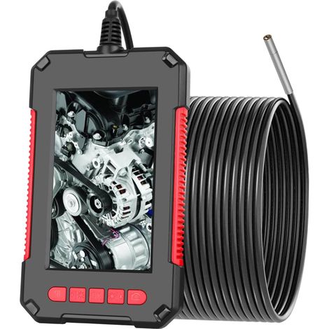 Endoscope industriel, Caméra endoscopique 3.9mm Caméra d'inspection 1080P HD Ecran 4.3 Pouces Caméra Serpent étanche IP67 avec 6 Lumières LED, Batterie 2600mAh, Carte TF 32G (10M)