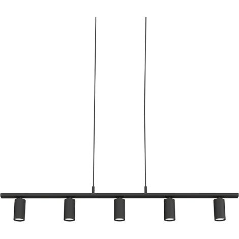 Lucy Bar Suspension Plafonnier Plat Noir 5x GU10 (1/2)