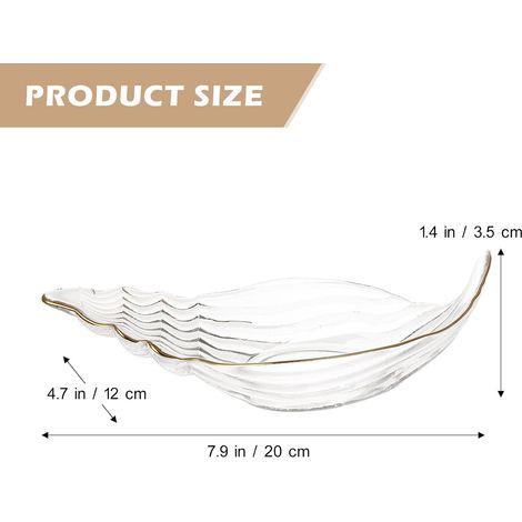 Bol en verre clair en forme de coquillage pour légumes (1/4)