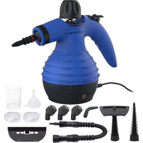 Steam Cleaner, 1050 W, 12 Accessories, Portable, Kitchen, Bathroom (1/5)