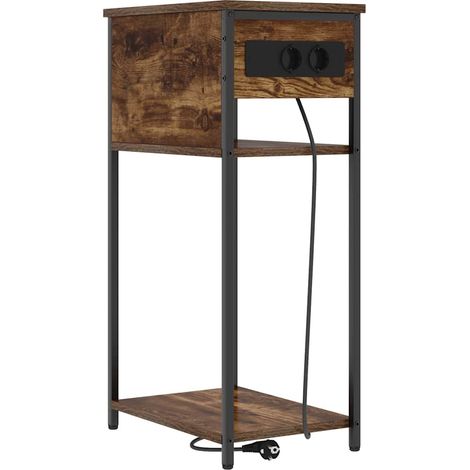 Maison Exclusive - Armadio da Notte Rovere fumé 41 x 28 x 76 cm Legno multistrato (1/5)