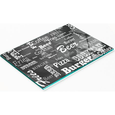 Tagliere e vassoio decorativo in vetro per menù di ristoranti, 80x52 cm (1/5)