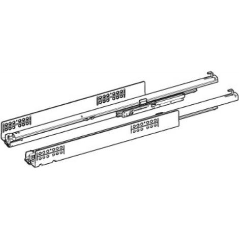 Hettich – Coulisse pour tiroir à sortie totale 600 mm – Charge max 30 kg – Système silencieux compatible push to open – Glissière à extension complète