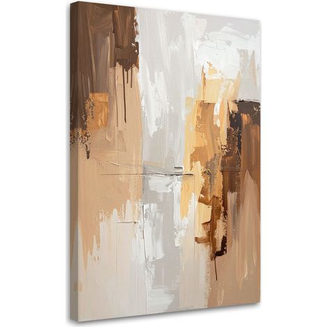 Bild auf Leinwand Abstrakt in Beige und Braun 30x45 (1/5)