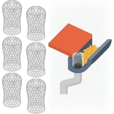 Laubsiebteile, Dachrinnenfilter, Edelstahl-Dachfilter, ausziehbare Aluminium-Dachrinnenfilter zum Auffangen von Moos, Schlamm und Ablagerungen (Silber) (1/4)