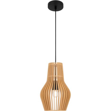 Maytoni Roots I Lampadario moderno a sospensione con struttura in filo metallico da 20 cm, nero, paralume beige 1xE27 (1/5)