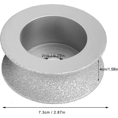 7,3 cm konkav gelötete Diamantschleifscheibe für Granit, Marmor und Stein – 4,0 cm dick