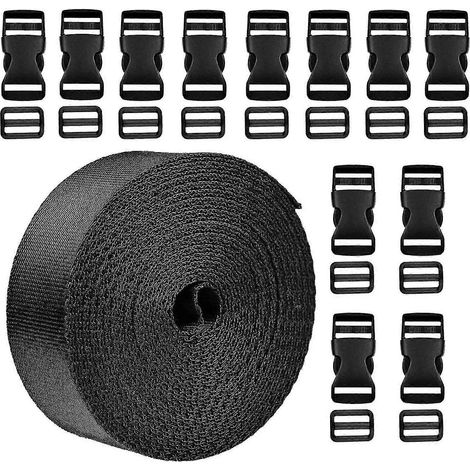 Kit d'accessoires pour sac à dos : boucles, sangles, sangle en nylon, clip coulissant à trois points, boucle à dégagement rapide, outil réglable (1/5)