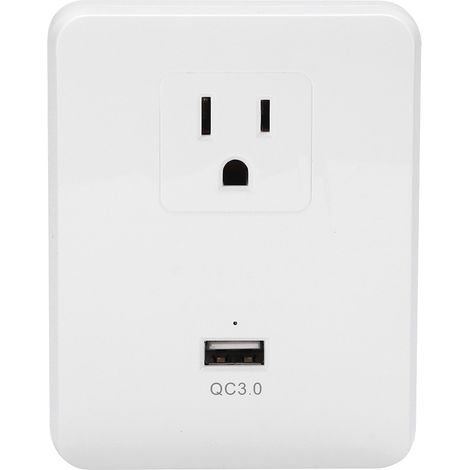 Prise murale intelligente avec protection contre les surtensions et port USB pour la maison (1/5)
