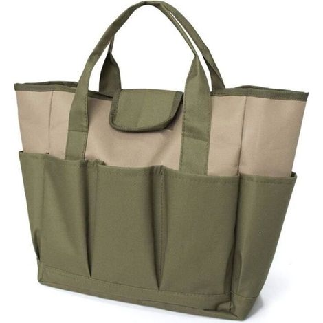 Kit di attrezzi da giardino, grande borsa da giardino con molteplici tasche per il kit di attrezzi da giardino, borsa porta attrezzi