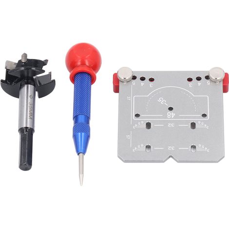 Règle de positionnement de charnière réglable aluminium 35mm guide pose charnières meubles (1/5)