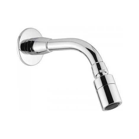 BRACCIO DOCCIA ANTIVANDALO IN TUBO CON SOFFIONE ORIENTABILE- cm 16,5- IDRAL- pezzi 1 (1/2)