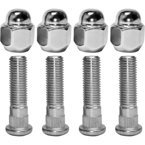 Lot de 8 écrous de roue M12 x 1,5 chromés compatibles avec Hyundai Sonata Elantra Tucson Santa Fe Genesis Sorento Veloster Kia Accent Sedona Forte Optima Sportage Rio Soul (1/5)