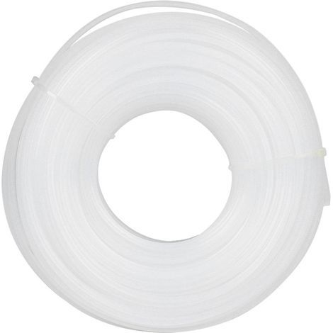 Ligne de coupe carrée blanche de 3 mm x 60 m, accessoire de tondeuse à gazon, remplacement de corde de tonte (1/5)