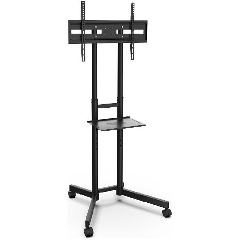 Mediafix 118650 Meuble TV mobile noir hauteur 150 cm (1/2)