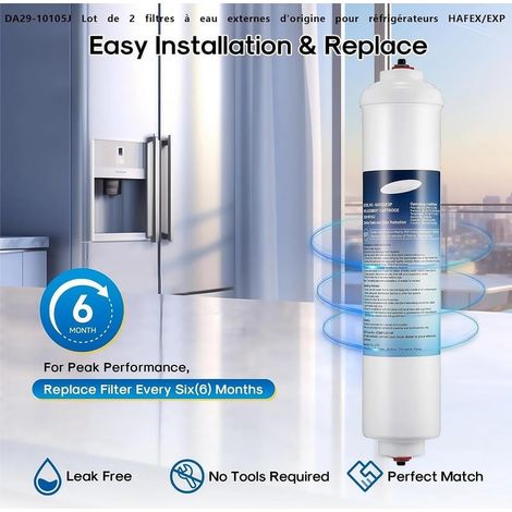 Lot de 3 filtres à eau pour réfrigérateur Samsung DA29-10105J HAFEX/EXP WSF-100, DA99-02131B, EF9603, HAIER LG (1/4)