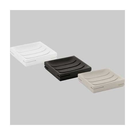 Portasapone quadrotto tortora chiaro - 11,2x11,2x2,4 cm