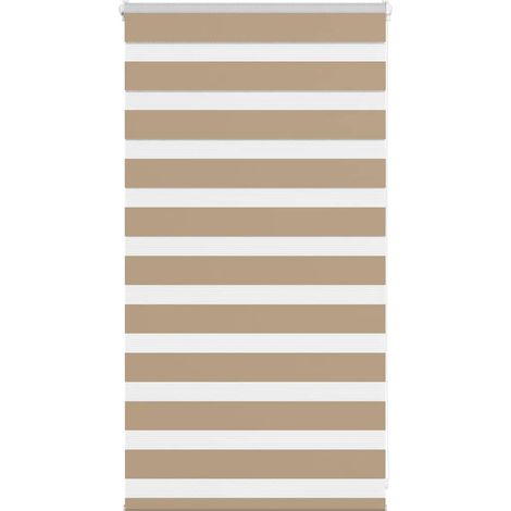 Doppelrollo Sandbraun 90x100 cm Stoffbreite 85,9 cm Polyester