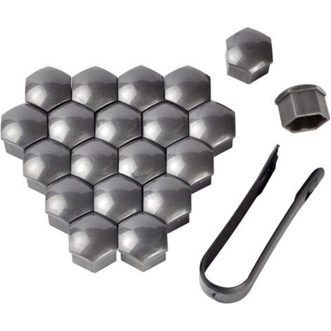Cache Ecrou 19 mm, 20 Pièces 19mm Boulon Ecrou Couvre, Capuchons Protection Hexagonal pour écrous De Roue, Cache Boulon Universels 19mm (1/5)