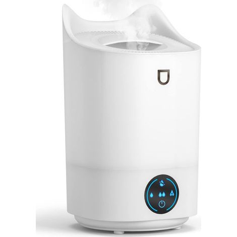 Humidificador para dormitorio, humidificador aromático de 4 litros con 4 modos de niebla, hasta 48 horas de duración, 28 dB y libre de BPA para dormitorio, oficina y viajes. (1/5)