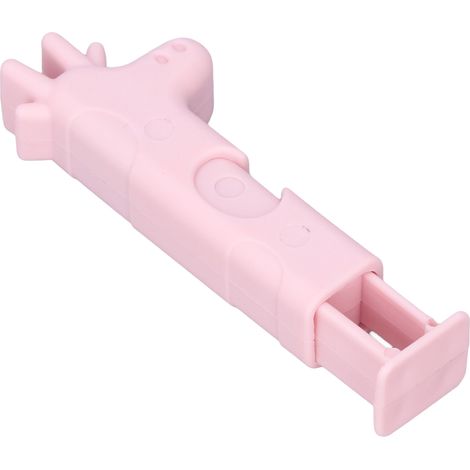 Feuchtigkeitsbeständige Beutelclips mit Giraffenmuster für Plastiktüten, ideal zur Aufbewahrung von Lebensmitteln, insbesondere Brot und Snacks. Farbe: Rosa. (1/5)