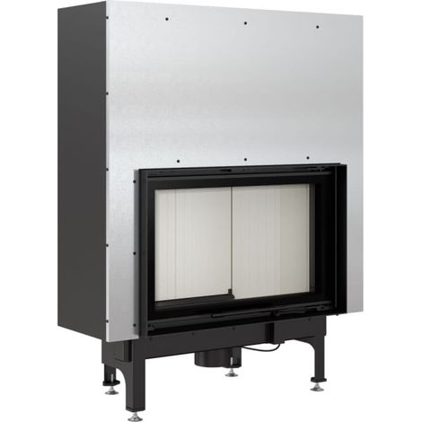 Kamineinsatz aus Stahl KRATKI NADIA 12 kW Ø 200 mit Schiebetür mit Türfeder (1/5)