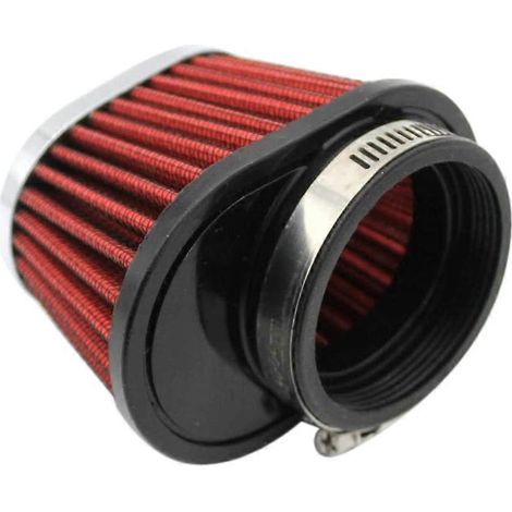 Filtre à air universel rond conique pour voiture/moto, 51 mm (2 pouces), rouge (1/5)