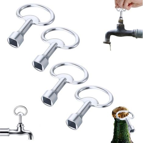 Llave cuadrada (juego de 4 piezas), Llave universal de boca fija, Llave triangular metálica de 8 mm, armarios eléctricos, y otros equipos (1/5)