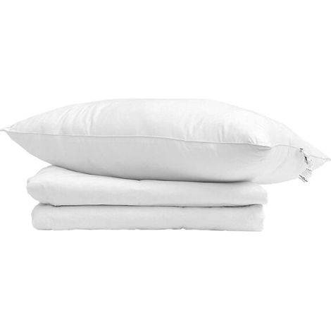 Ensemble de couette d'été simple en duvet (taie d'oreiller incluse), ensemble 2 pièces, blanc, duvet de canard.