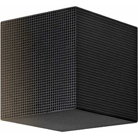 Bloque de filtro de carbón activado para acuario con estructura de panal, 10x10x10 cm. Purificación de agua eficaz. 1 unidad. (1/5)