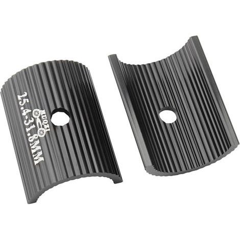 Distanziale per manubrio di bicicletta, adattatore universale per attacco manubrio, rondelle in alluminio, riduttore di diametro del manubrio (da 25,4 a 31,8 mm) (1/5)