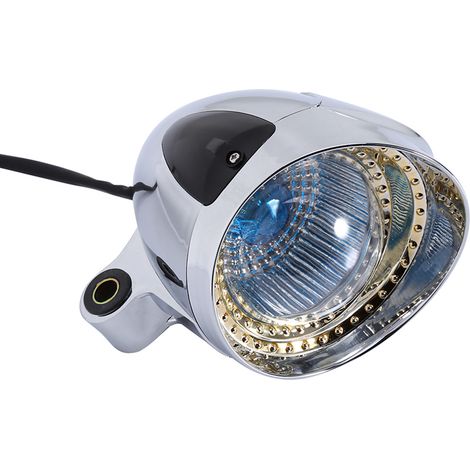 12-V-Motorradscheinwerfer in Chrom, LED-Zusatzscheinwerfer, Autoscheinwerfer, universelles Beleuchtungszubehör (1/5)