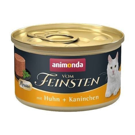 Animonda Vom Feinsten Mus Huhn und Kaninchen - 85g - Nassfutter für ausgewachsene Katzen