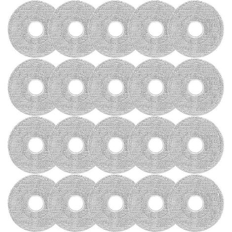 Lot de 20 lingettes de nettoyage lavables pour robot aspirateur Xiaomi Mijia 5C / OV42CN (1/5)