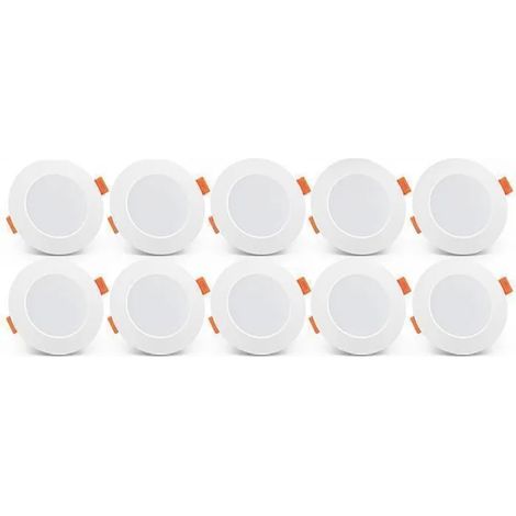 Spot LED encastré, 10 unités, 7W, 4000K, 90 mm, pour l'éclairage d'accentuation des plafonds, jardins, façades ou espaces extérieurs.-AquaForge (1/5)