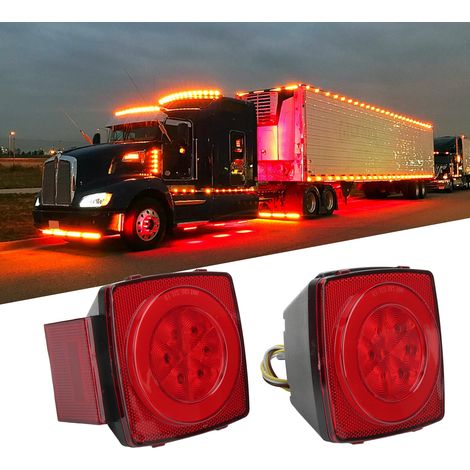 12V quadratische LED-Anhänger-Rückleuchten (1/5)