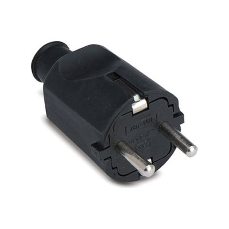 CLAVIJA GOMA NEGRA 16A 250V 4.8MM - FAMATEL