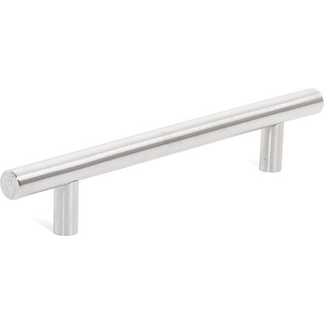tirador para armario o cajón de acero inoxidable. acabado inox mate. modelo pireo distancia 96 distancia 128