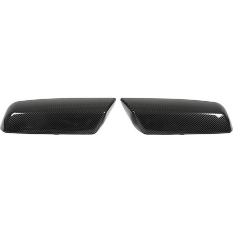 Coque de rétroviseur à surface brillante, protection décorative, style fibre de carbone, pour Silverado 1500 2014-2019 (1/5)