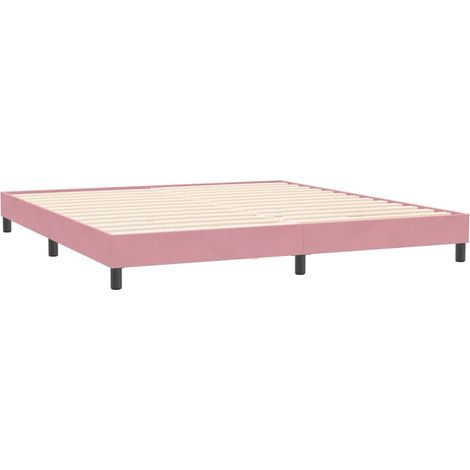 Maison Exclusive - Giroletto senza Materasso Rosa 200x210 cm in Velluto