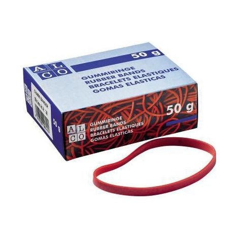 ALCO Gummiband ALCO 6 x 200 mm (B x L) Naturkautschuk rot 1.000 g/Pack.