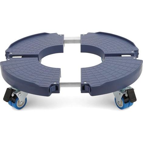 Porte Plante a Roulettes Rotation à 360°, Capacité De 200 KG, Plateau Roulant Réglable Ø 40-54cm, Support de Pot de Fleur pour Intérieur à Extérieur, Plante,Pied de Parasol,Poubelle,Bleu (1/5)